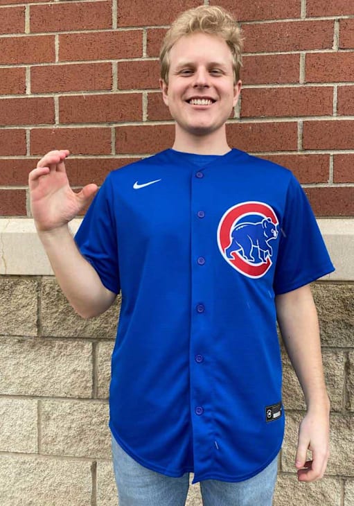 Chicago Cubs Mens Nike Replica ROYAL Alternate Jersey 17321244