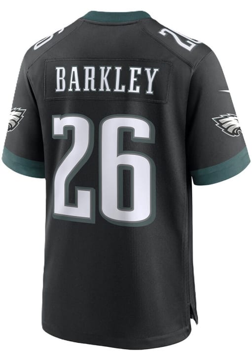 Saquon Barkley  Nike Philadelphia Eagles Black Alt Football Jersey