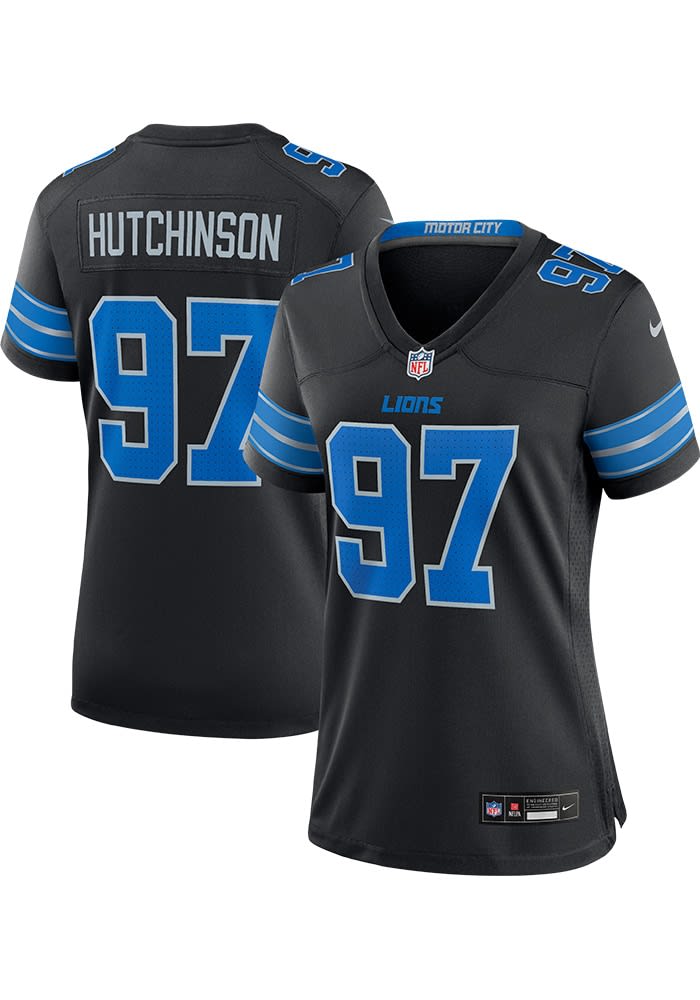 Aidan Hutchinson Womens Detroit Lions BLACK Alt Football Jersey