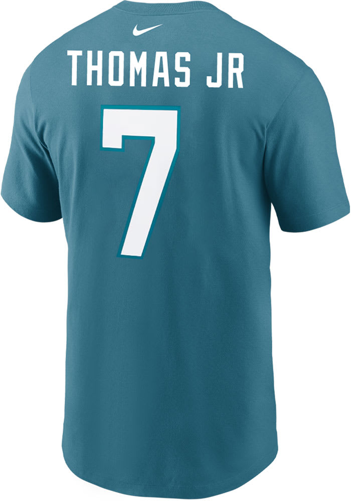 SAFARI×JM FOOTBALL TEE Men's Nike Travis Etienne Jr Teal Jacksonville Jaguars