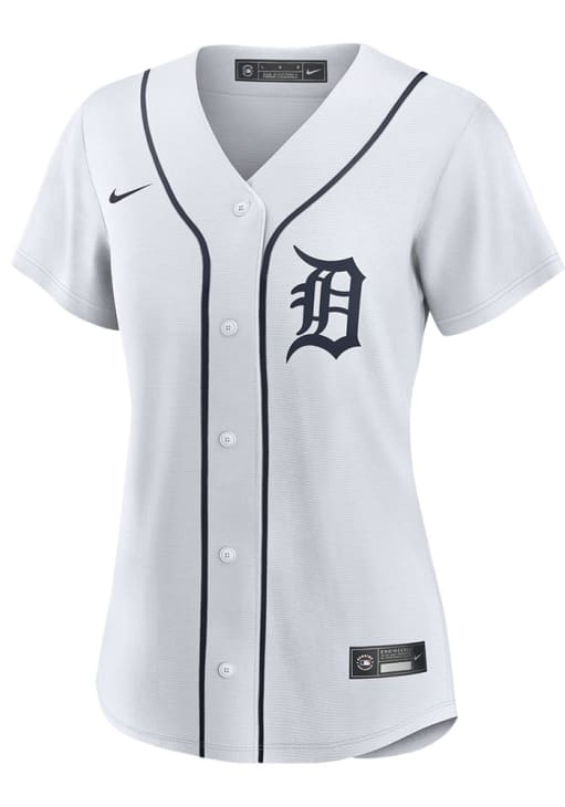 Detroit Tigers Womens Nike Replica Home Jersey - White