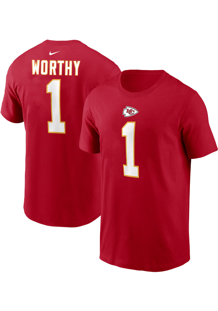 【AFB】FOOTBALL TEE RED Xavier Worthy Kansas City Chiefs Red Home Short Sleeve