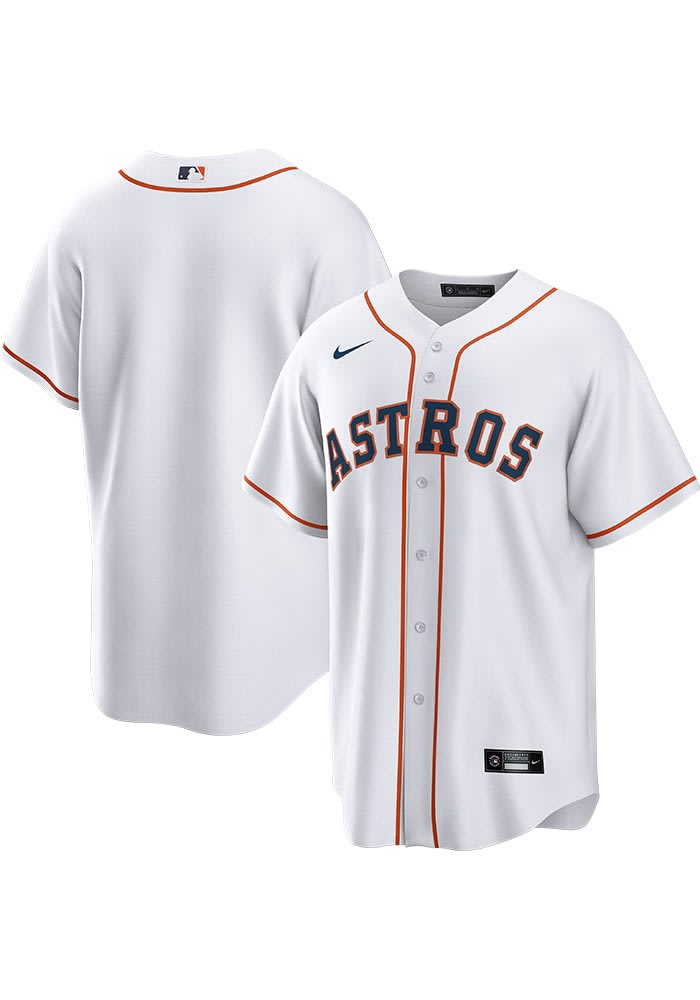 Houston Astros Mens Nike Replica WHITE Home Jersey - 17321270