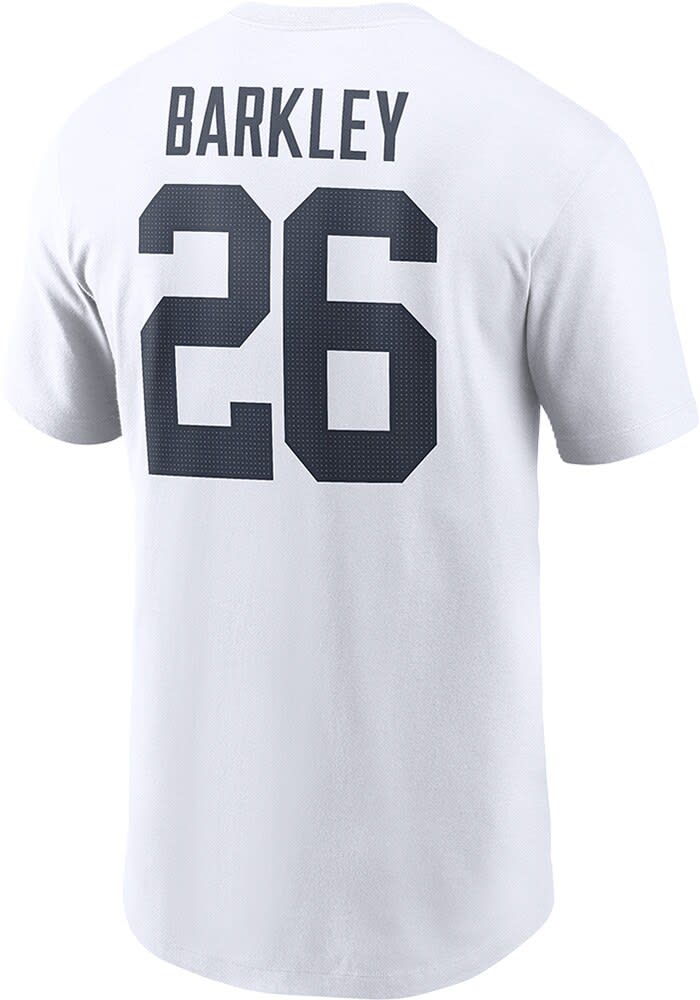 Saquon Barkley Mens White Penn State Nittany Lions Saquon Barkley 26 Player Player T Shirt