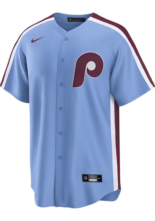 Philadelphia Phillies Mens Nike Replica LIGHT BLUE Throwback