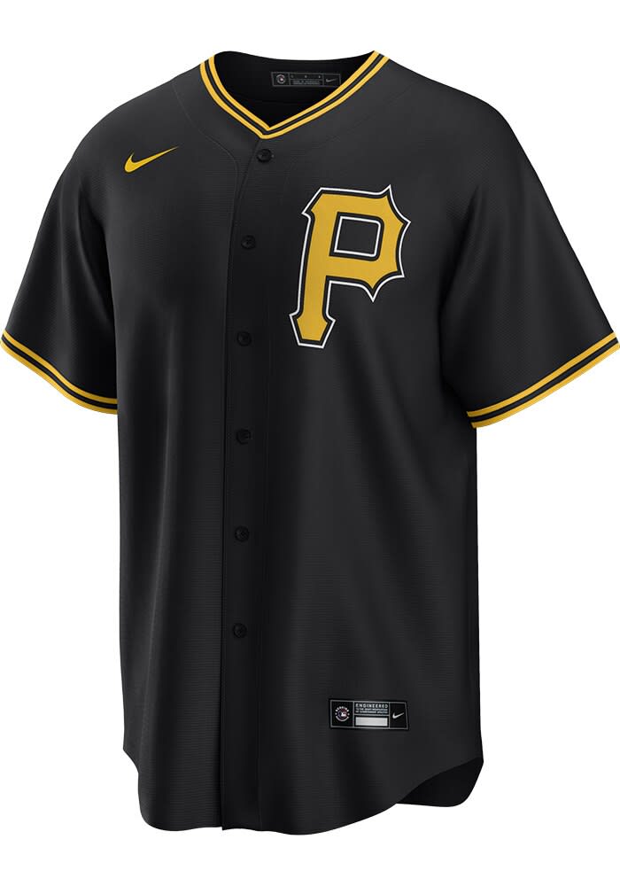 Pittsburgh Pirates Mens Nike Replica BLACK Alternate Jersey - 17321294