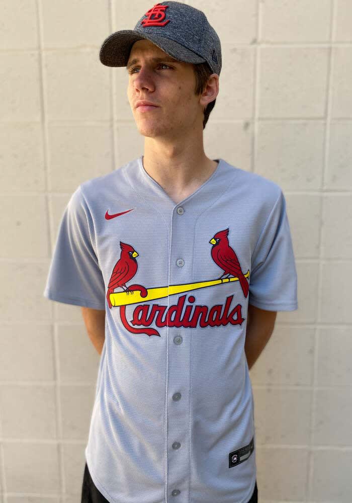 St Louis Cardinals Mens Nike Replica Road Jersey - Grey