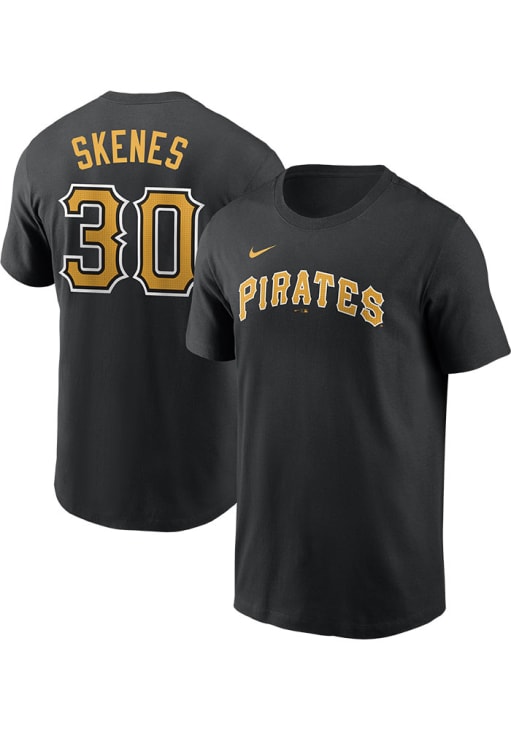 Paul Skenes Pittsburgh Pirates Black Home Design Short Sleeve Player T Shirt