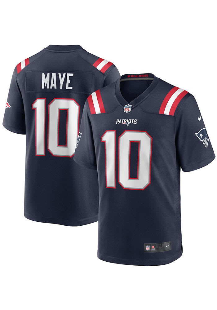 Men s New England Patriots Drake Maye Nike Navy Game Jersey XL Navy