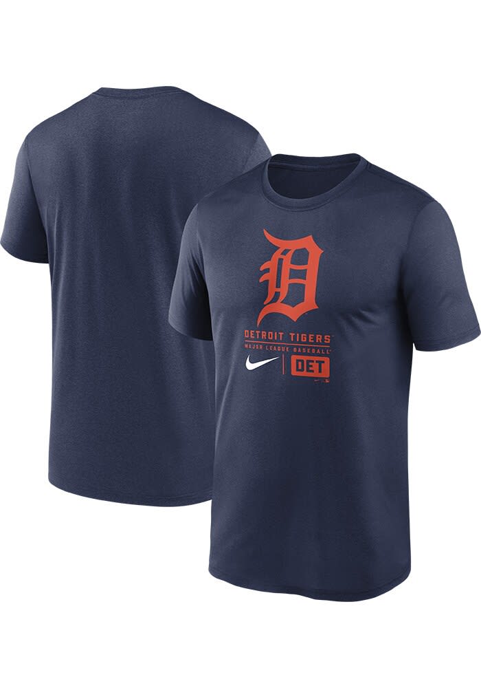 Nike Detroit Tigers NAVY Logo Lock Up Legend Short Sleeve T Shirt