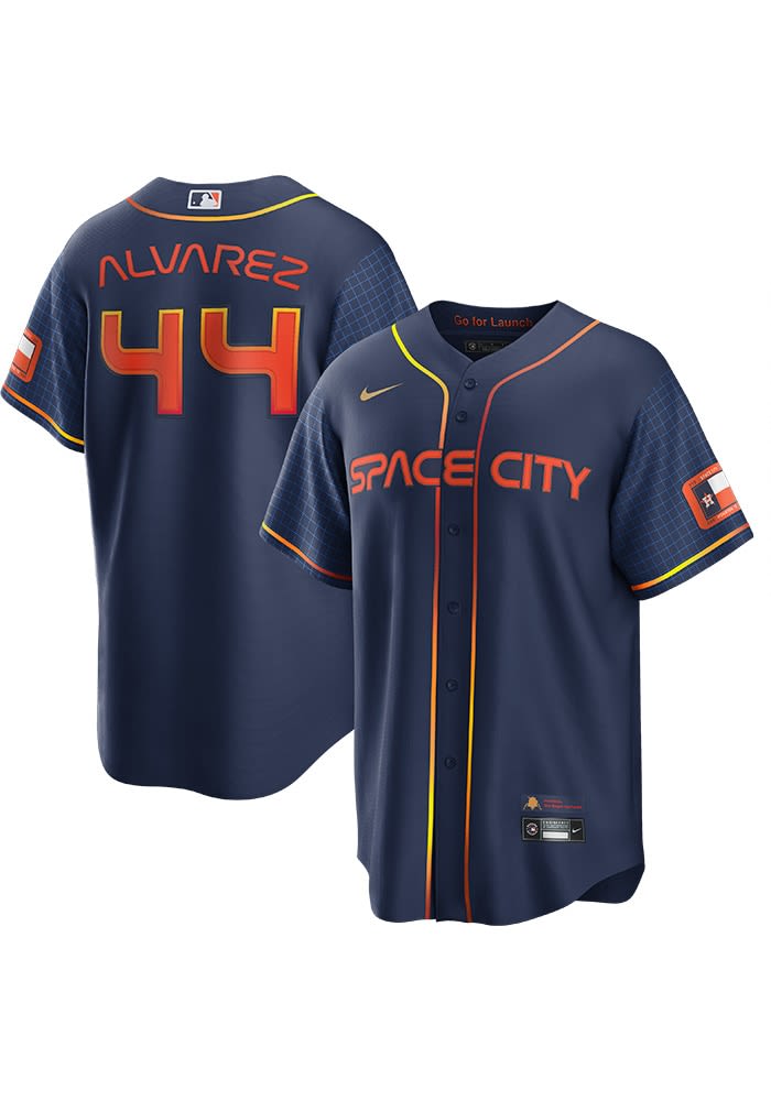 Yordan Alvarez Houston Astros Mens Replica NAVY City Connect
