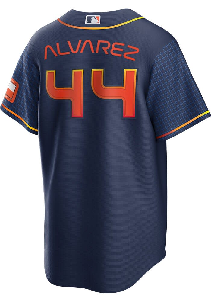 Yordan Alvarez Houston Astros Mens Replica NAVY City Connect