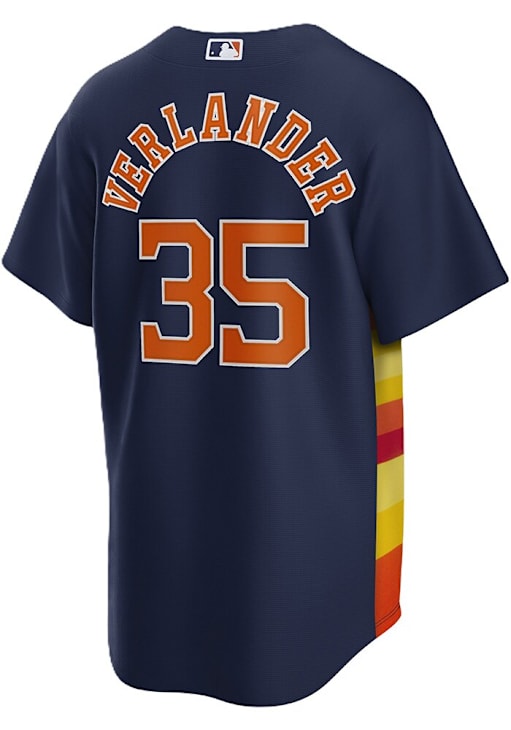 Justin Verlander Houston Astros Mens Replica NAVY Alt Jersey