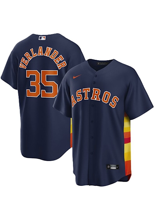 Justin Verlander Houston Astros Mens Replica NAVY Alt Jersey
