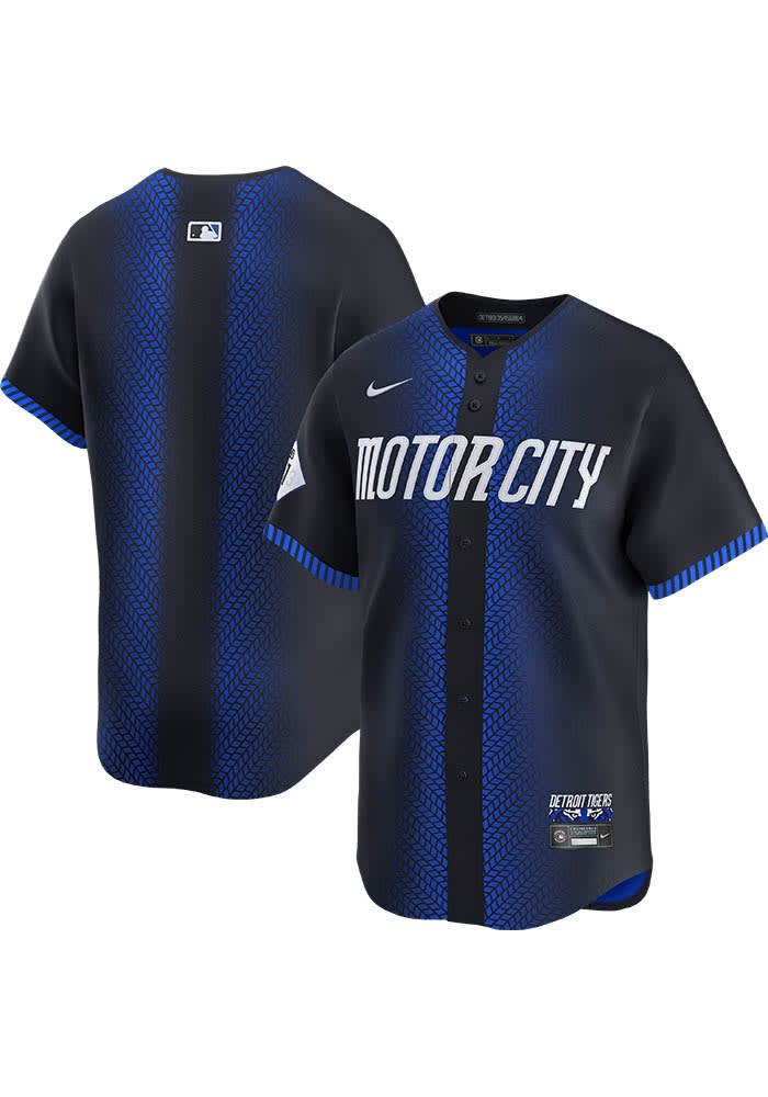 Nike Detroit Tigers Mens BLUE City Connect Limited Baseball Jersey