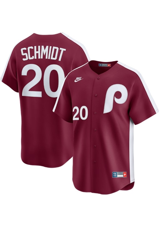Mike Schmidt Philadelphia Phillies Nike Throwback Cooperstown Jersey - Maroon
