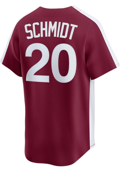 Mike Schmidt Philadelphia Phillies Nike Throwback Cooperstown Jersey - Maroon