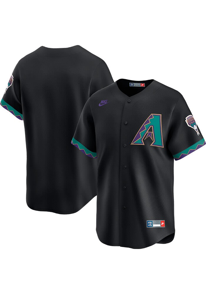 Arizona Diamondbacks Nike BLACK Throwback Cooperstown Jersey
