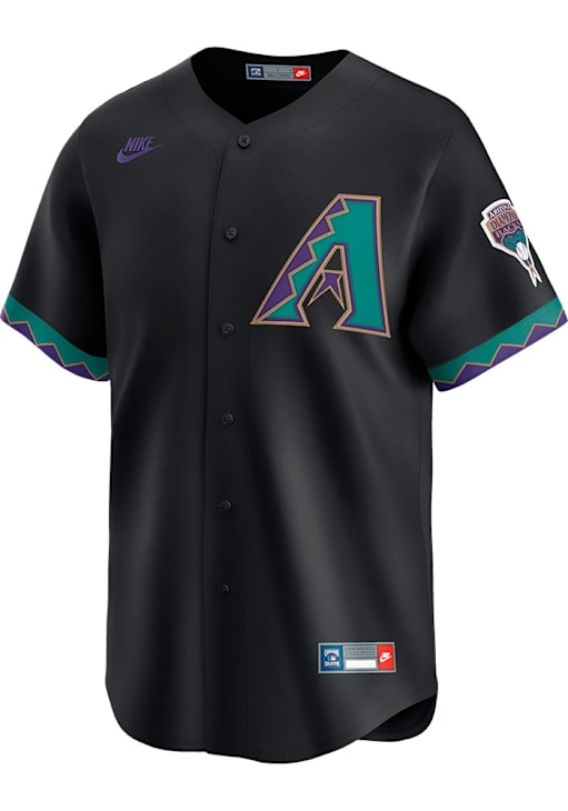 Arizona Diamondbacks Nike BLACK Throwback Cooperstown Jersey