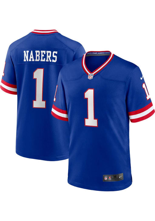 Malik Nabers  Nike New York Giants Blue Alt Football Jersey