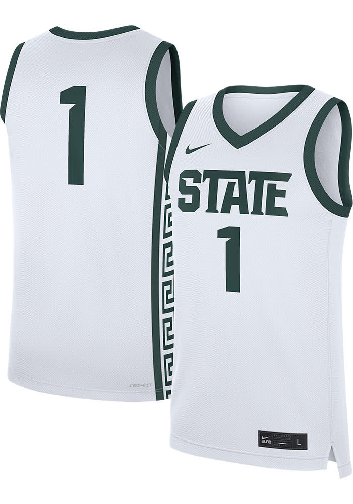 Nike Mens White Michigan State Spartans #1 Replica Home