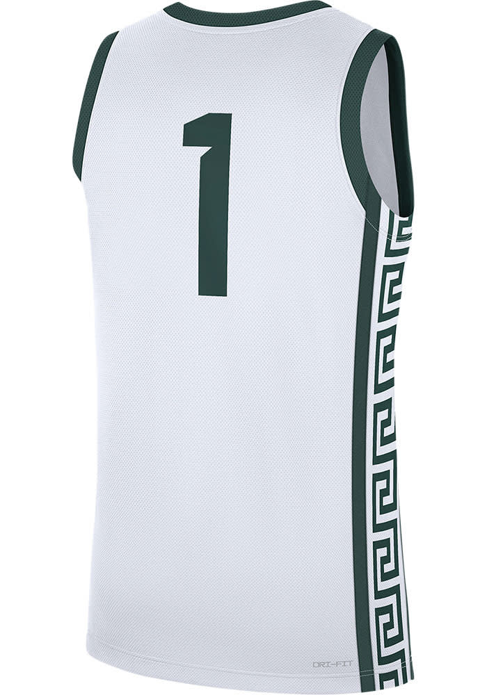 Nike Michigan State Spartans White #1 Replica Home