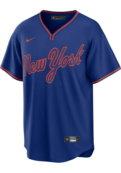 New York Mets Mens Nike Replica ROYAL Blank Alt Jersey 173213798