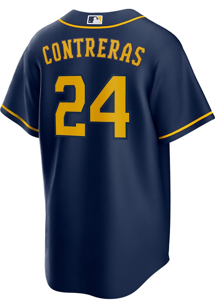 William Contreras Milwaukee Brewers Mens Replica NAVY Alt Jersey