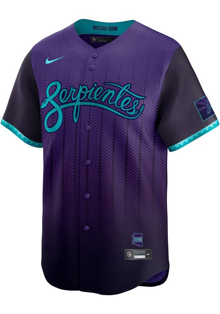 asa39　MBL 44 Nike Arizona Diamondbacks Mens PURPLE City Connect Limited