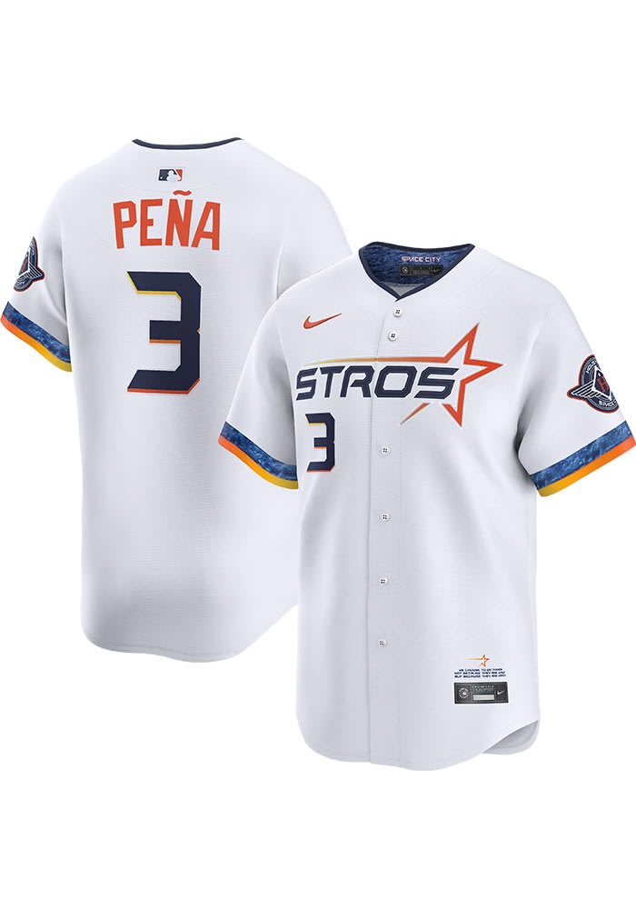 Jeremy Pena Houston Astros Mens White City Connect Limited
