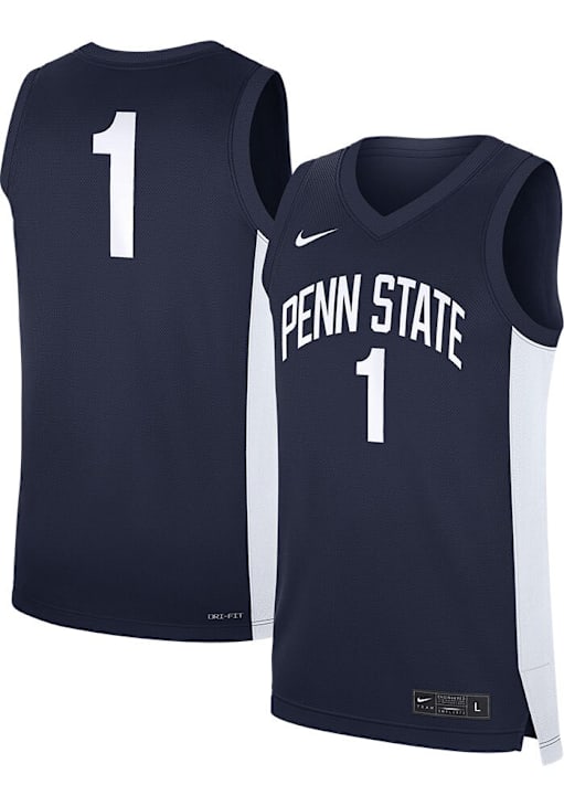 Nike Mens NAVY Penn State Nittany Lions #1 Replica Road Basketball