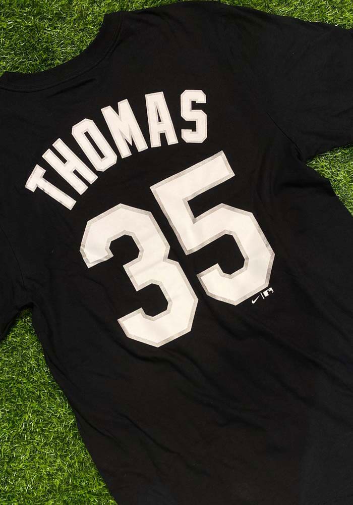 Frank Thomas Chicago White Sox BLACK Name And Number Short Sleeve