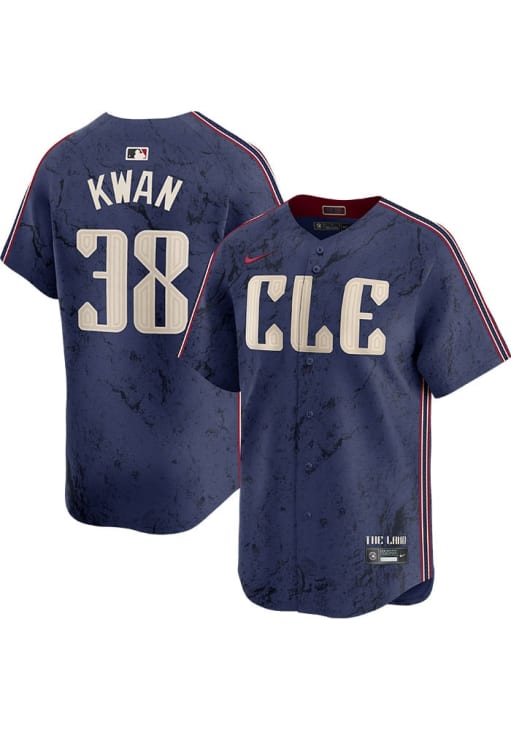 Steven Kwan Nike Cleveland Guardians Mens Navy Blue City Connect Limited Baseball Jersey