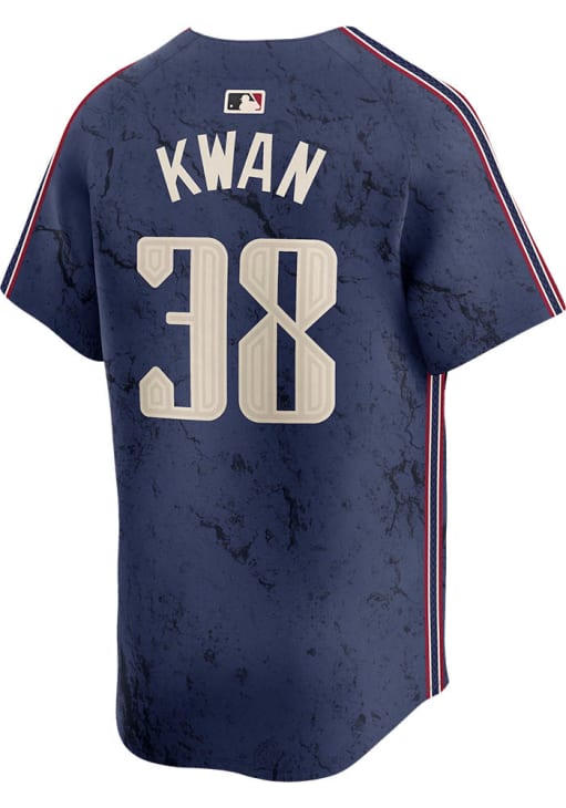 Steven Kwan Nike Cleveland Guardians Mens Navy Blue City Connect Limited Baseball Jersey