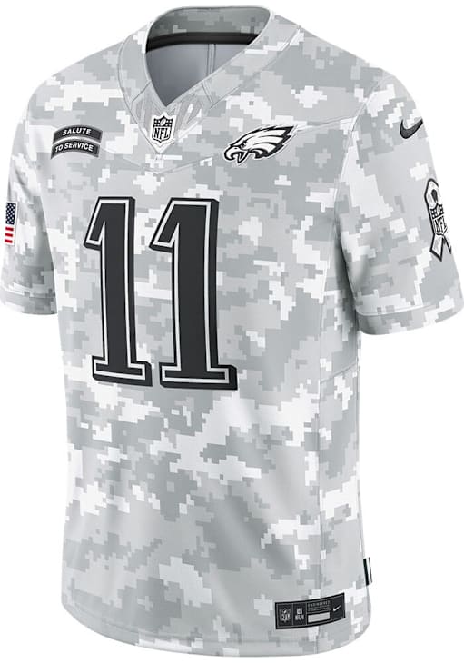 AJ Brown Philadelphia Eagles Mens White 2024 STS Limited Football