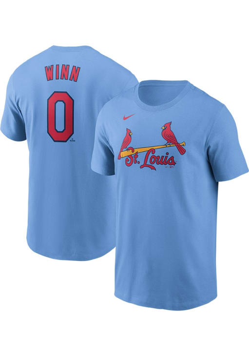 Masyn Winn St Louis Cardinals Light Blue Alt Short Sleeve Player T Shirt