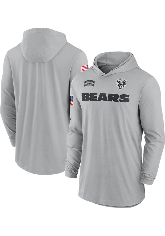 Nike Chicago Bears Mens Salute to Service Hoodie GREY