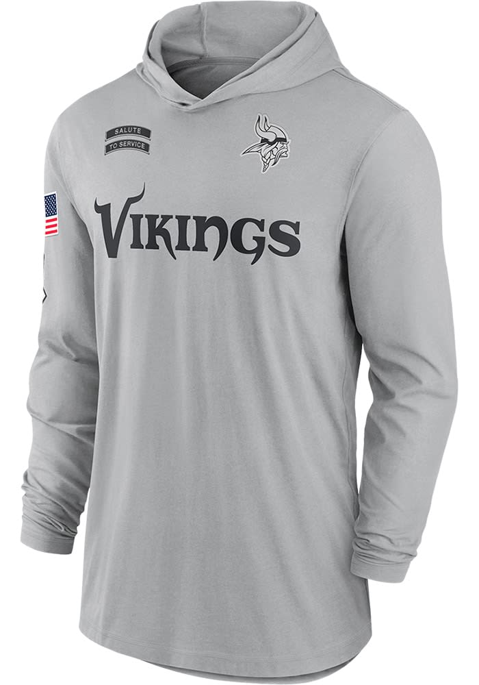 Nike Minnesota Vikings Mens Salute to Service Hoodie GREY