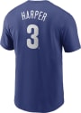 Bryce Harper Philadelphia Phillies Nike Name And Number T-Shirt - Blue