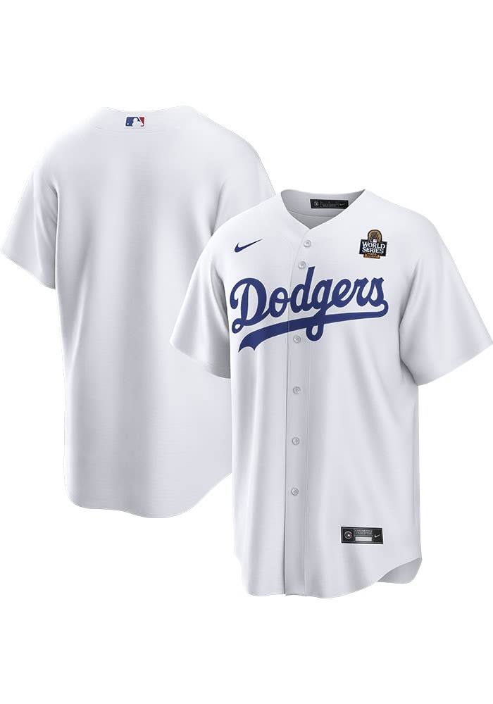 Los Angeles Dodgers Mens Nike Replica 2024 World Series Participant Jersey White