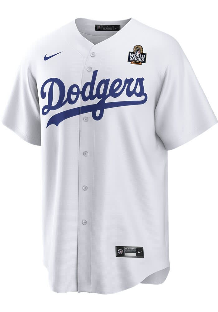 Los Angeles Dodgers Mens Nike Replica White 2024 World Series