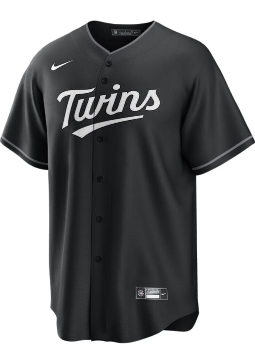 Minnesota Twins Mens Nike Replica Blank Fashion Jersey - Black