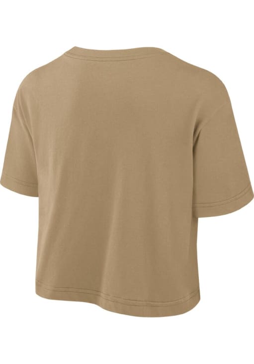 Nike Texas Longhorns Womens Tan Arch Crop Short Sleeve T-Shirt