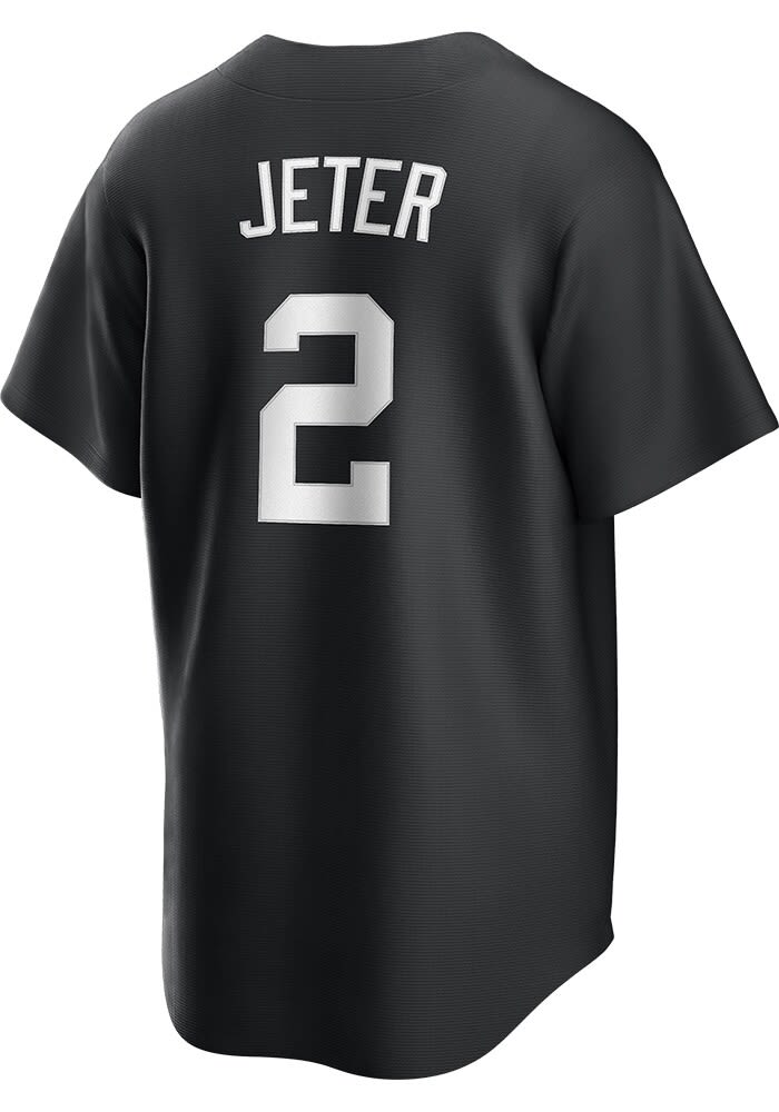 Derek Jeter New York Yankees Mens Replica BLACK Fashion