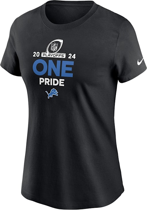 Nike Detroit Lions Womens BLACK 2024 NFL Playoff Participant T