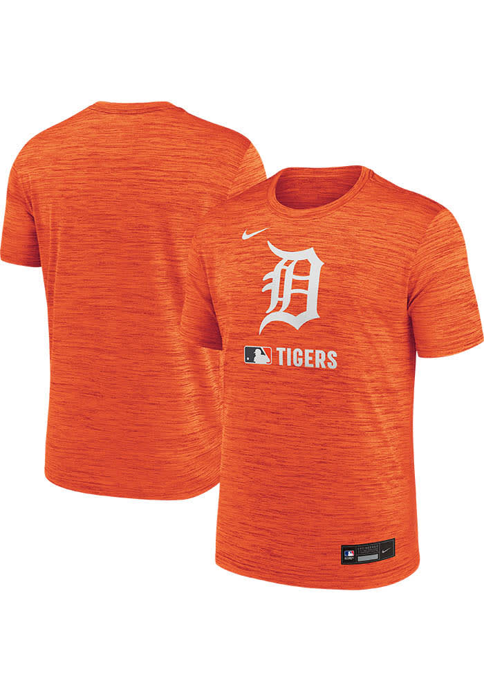 Nike Detroit Tigers ORANGE AC Velocity Short Sleeve T Shirt