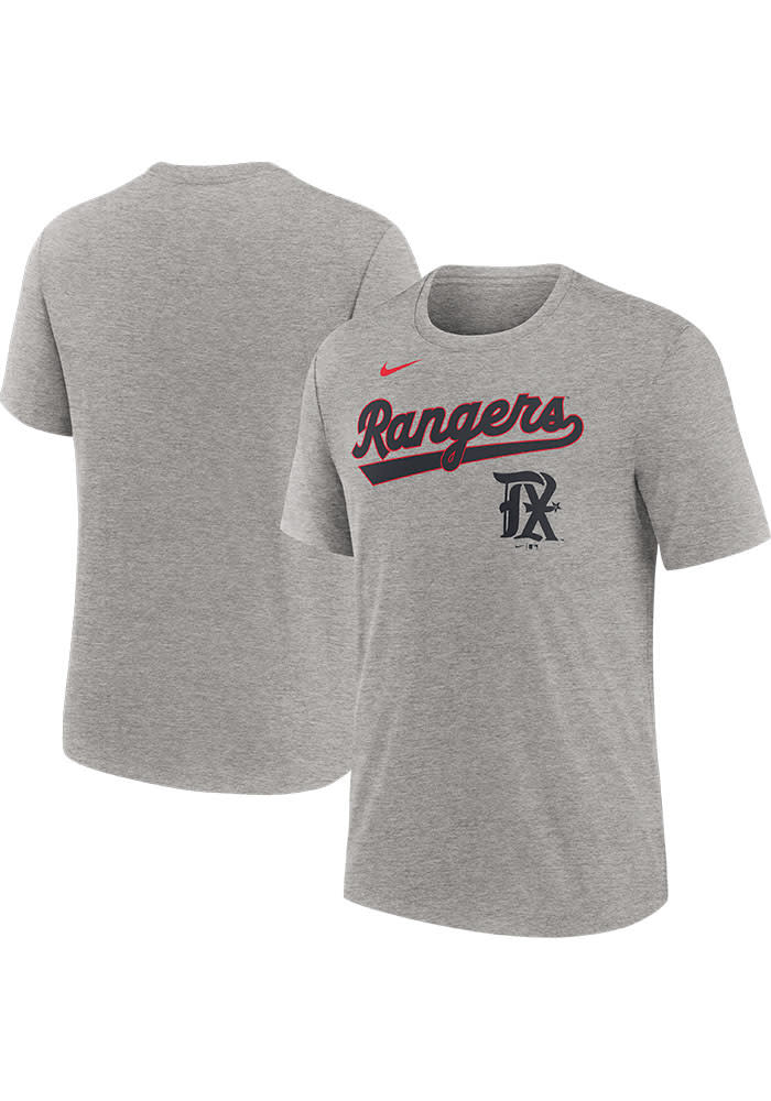 Nike Texas Rangers GREY City Connect Short Sleeve Fashion T Shirt