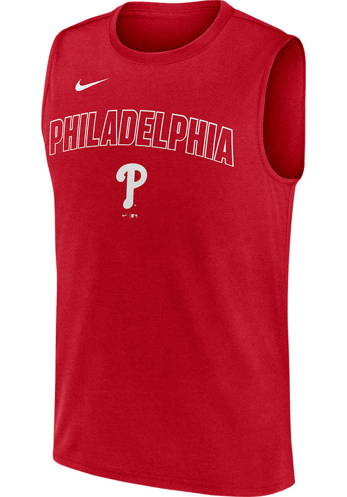 Nike Philadelphia Phillies Mens Short Sleeve Red Muscle Tank