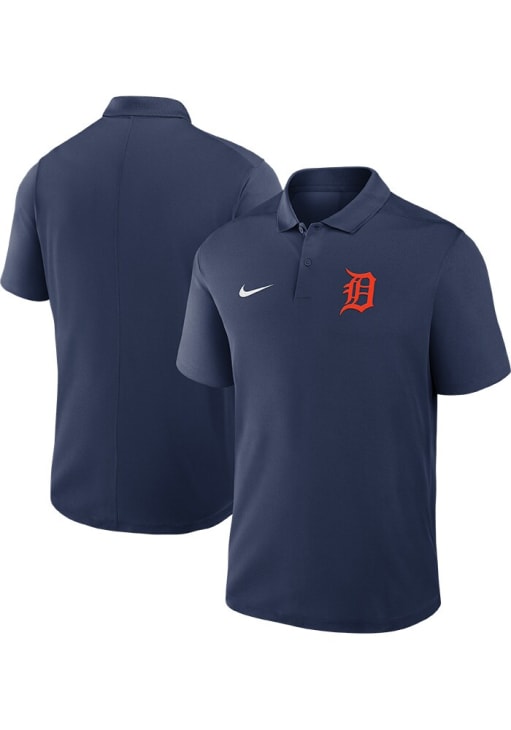 Nike Detroit Tigers Mens Navy Blue Victory Short Sleeve Polo