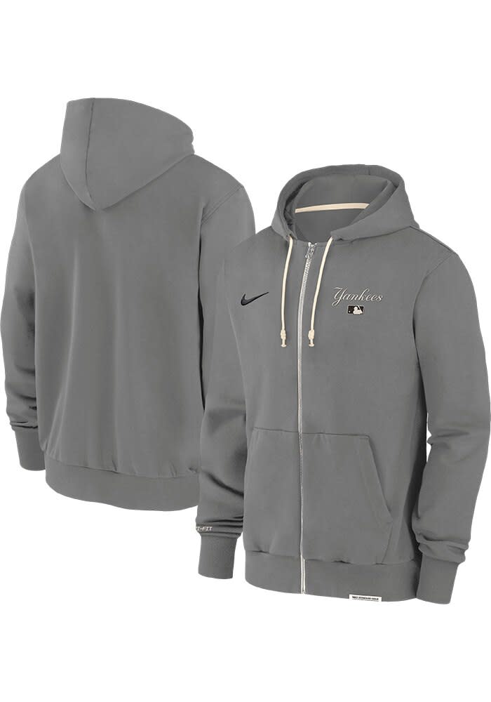 Nike New York Yankees Mens GREY AC Travel Full Zip - 173215290